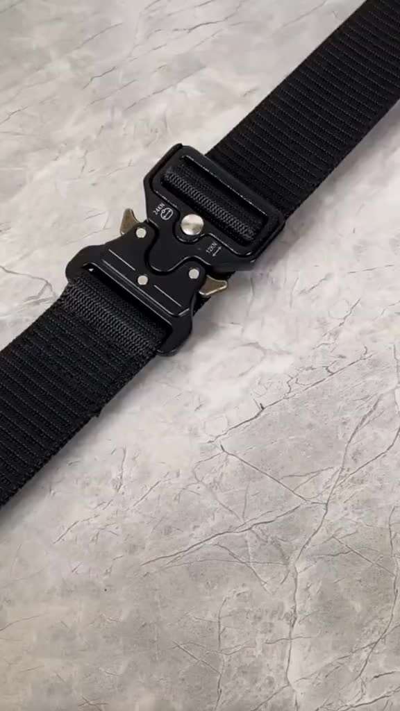 Bitzen Ikat Pinggang Pria Nylon Canvas Sabuk Military Tactical Belt Gesper Besi