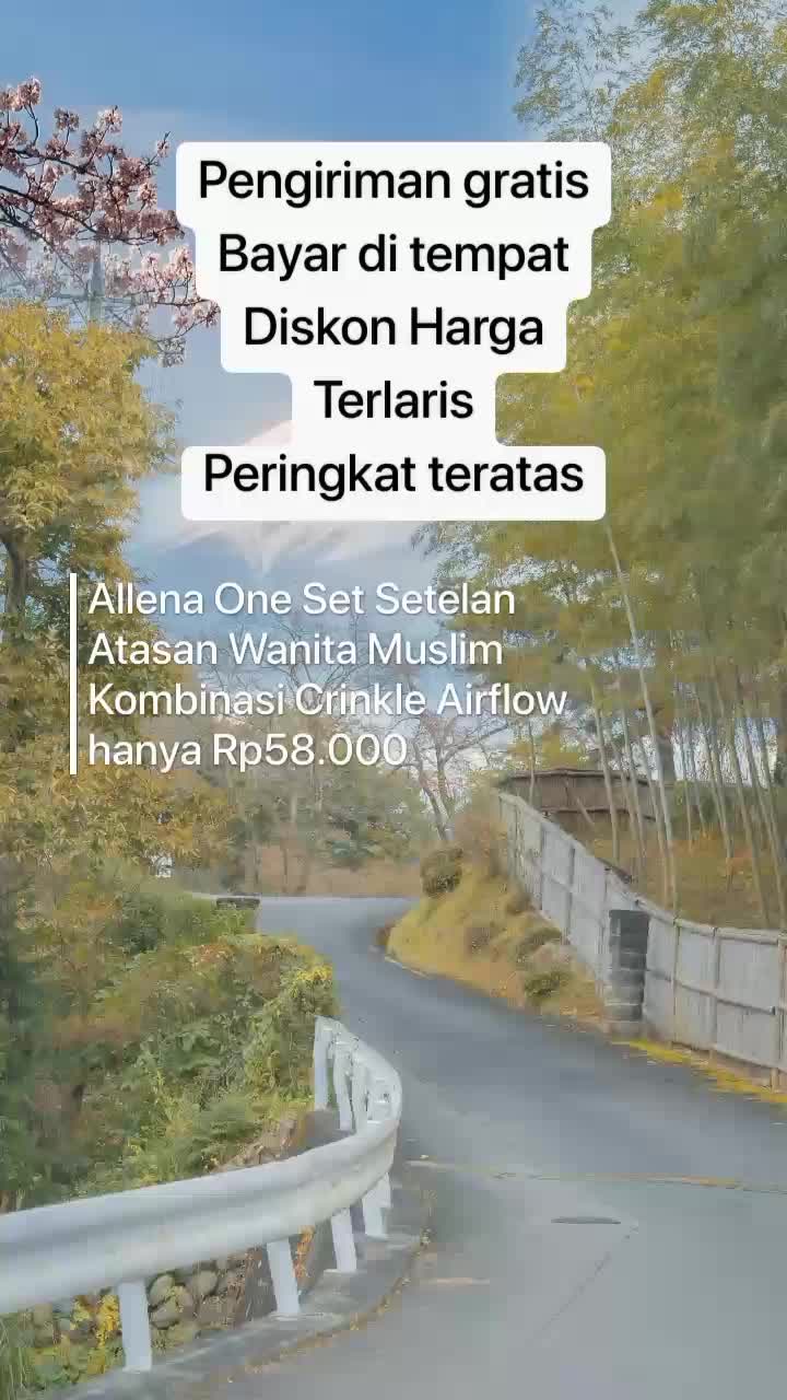 [Exclusive] Allenaa One Set Premium//Azzura Setelan Crinkle Kombinasi Muslim Wanita Atasan Kantong Kancing Celanana Karet