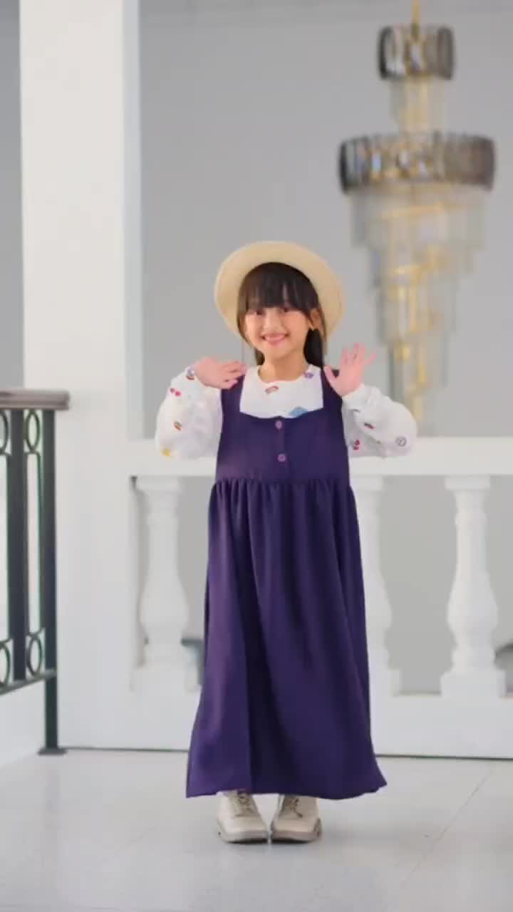 Overall Anak Perempuan 12 tahun 1 sampai 12 thun Bahan Crinkle dan Iner bahan Rayon