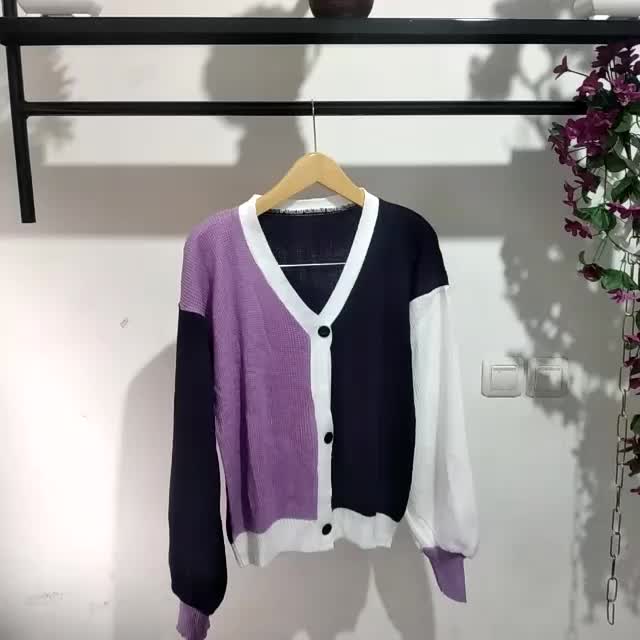Sweater Rajut Candy Cardy 3Tone Lengan Panjang / Atasan One set 2in1 Wanita / Setelan Rajut Rok Span Panjang / One Set Wanita Kerja Kekinian / Outfit Wanita Cantik Cardigan Kancing Tebal Nyaman Dan Lembut Perpaduan Warna Pink dan Cream / Celana kantor Tan