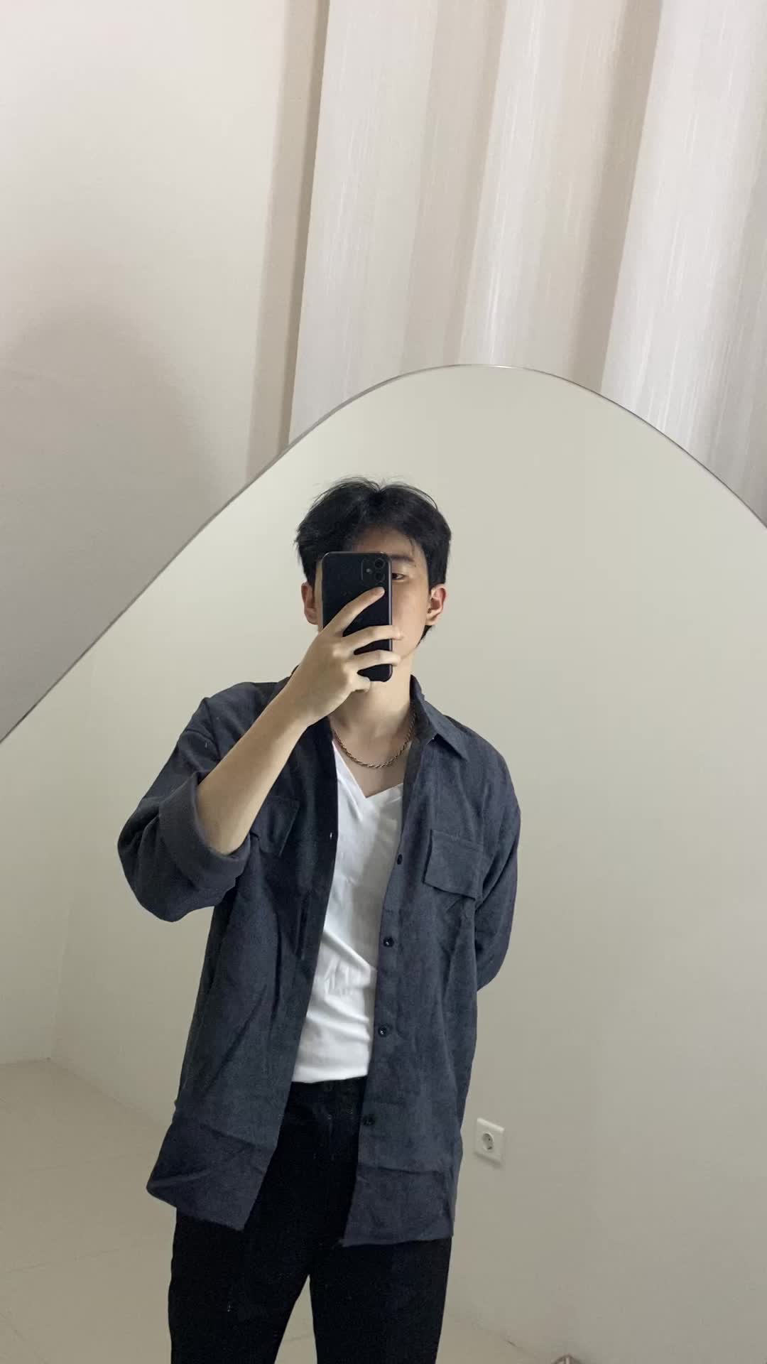 Waffle Textured Corduroy Outer Shirt Casual Oversize Long Sleeve in Black, Grey and Brown Color / Kemeja Outer Casual Kasual - Kemeja Outer Longgar Hitam Abu-Abu danCoklat