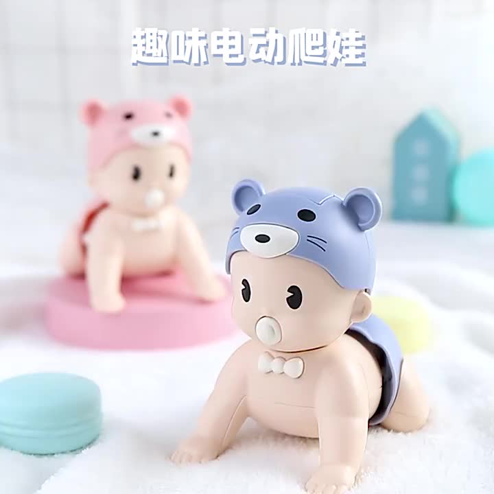 TokoYoyo Mainan Edukasi Anak Bayi Balita Boneka Merangkak dengan Musik dan Suara Toys Belajar Doll Plastik
