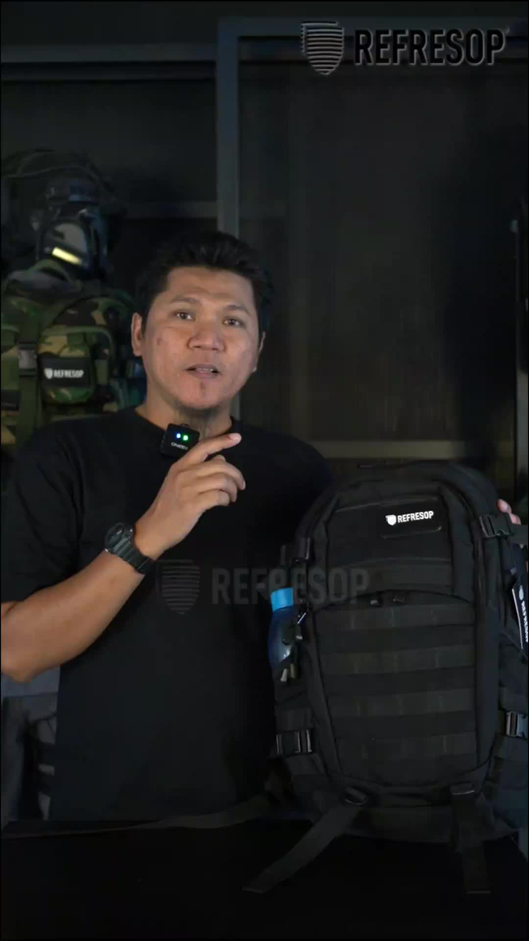 REFRESOP Original PX680 Tas Ransel Army Pria Backpack Tactical - Hitam