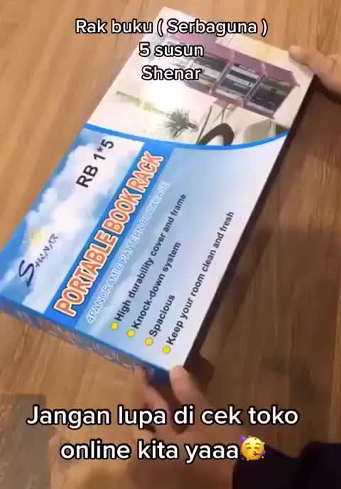 Rak Buku 1X5 Serbaguna Bisa Bongkar Pasang Dapat disesuaikan