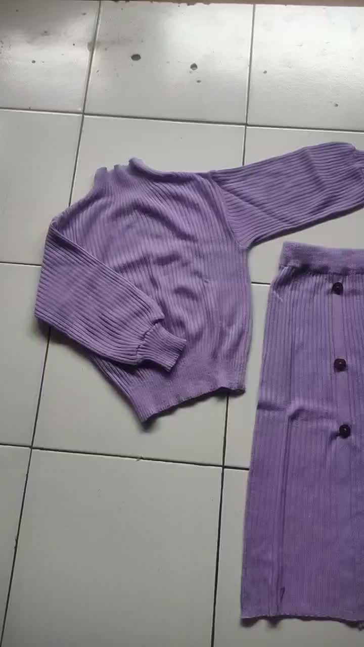 SETELAN ROK RAJUT ANAK/ SATU SET ROK RAJUT ANAK Fashion 4-5 tahun taupe Celana