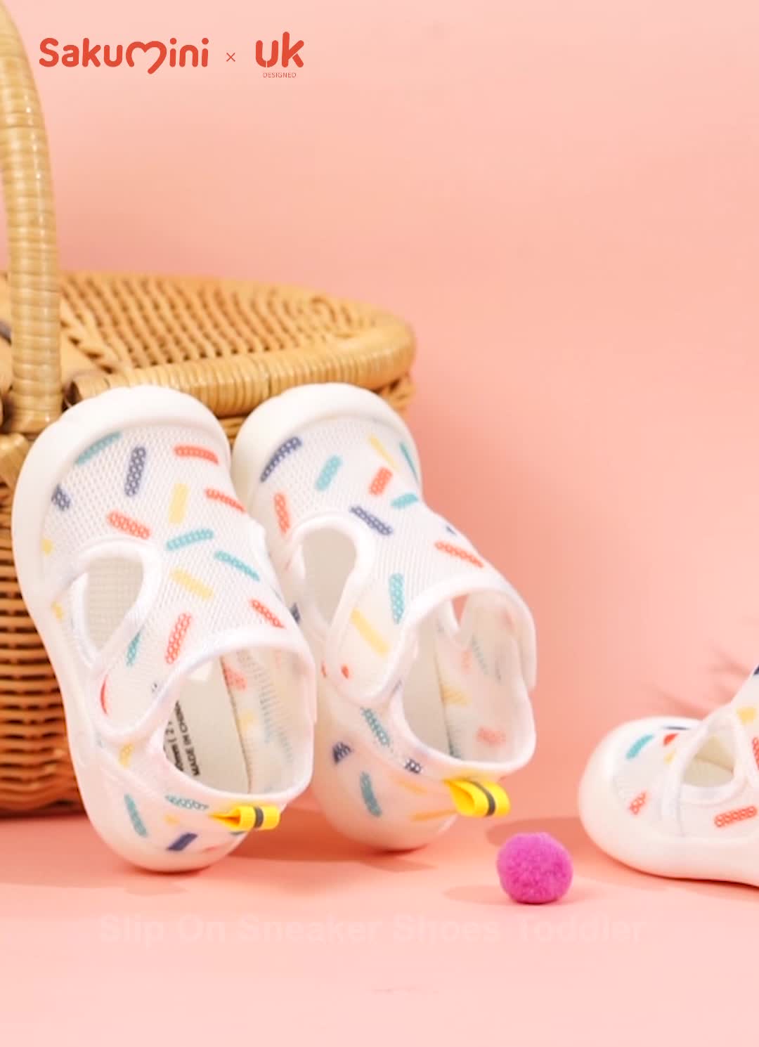 Sakumini Sepatu Kasual Jaring Anak Slip On Sneaker Shoes Toddler Bayi Kaki Prewalker