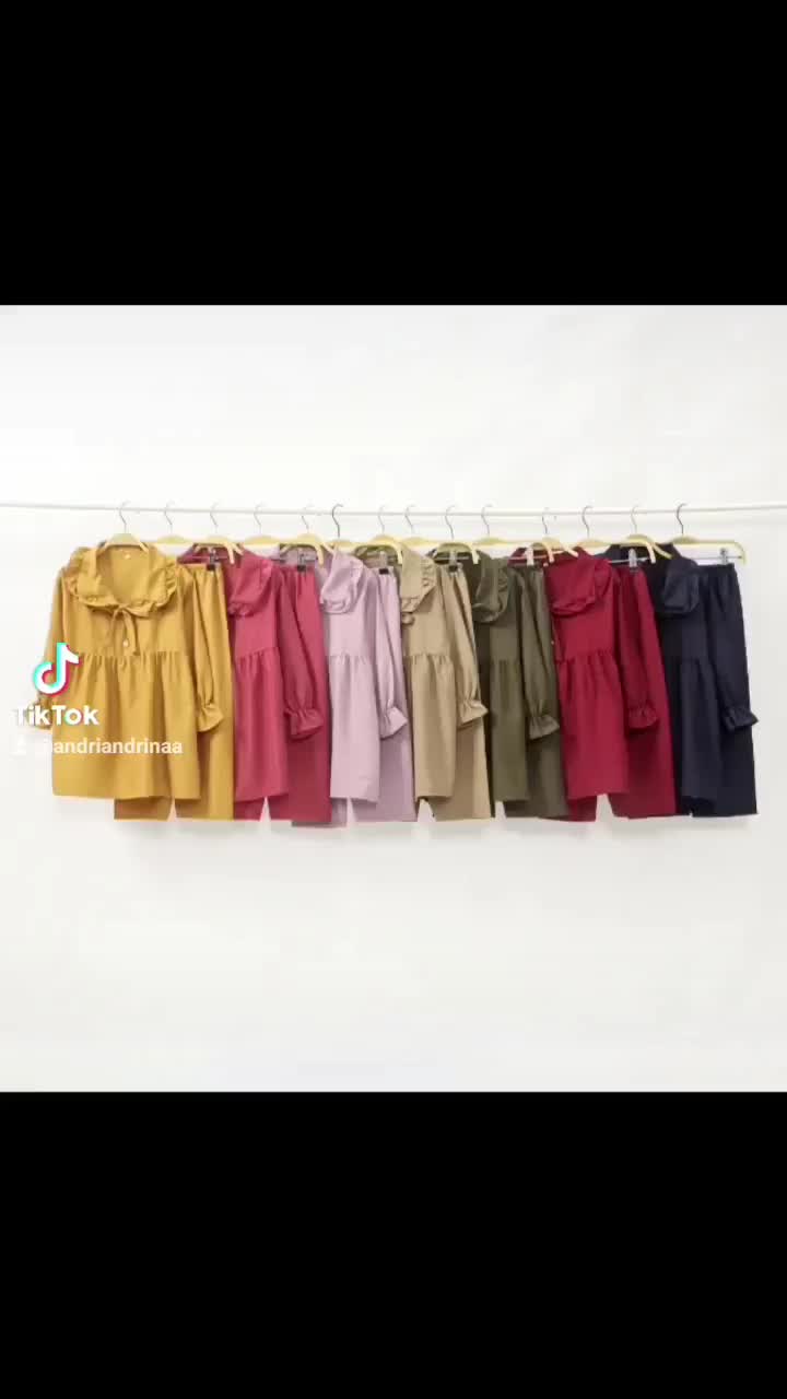 Setelan anak perempuan zavina polos Fashion