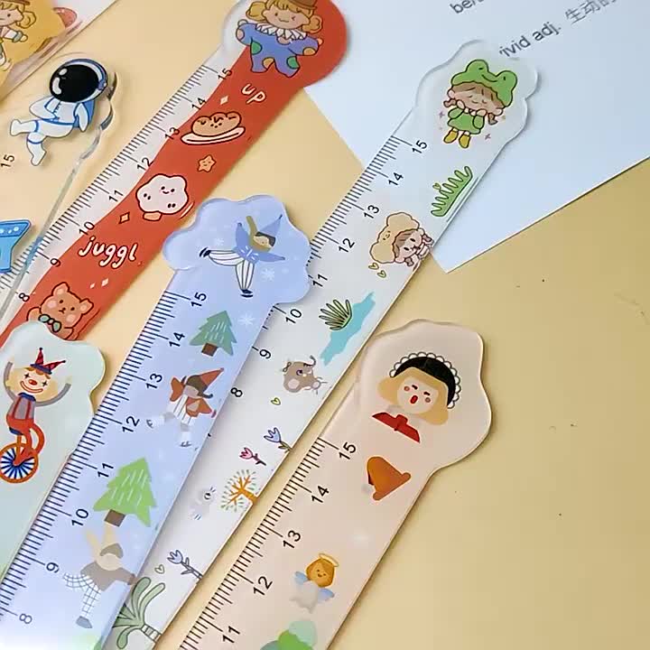 BISA COD S6069 Penggaris Lucu 15 Cm / Penggaris Plastik Funny Karakter / Penggaris Sekolah Kantor / Penggaris Bermotif Lucu Transparan