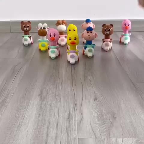 Mainan Bergerak Lucu Anak Cewek Cowok Toys Cute Press Scooter Duck Karakter Bebek Beruang Motor Tekan Berjalan