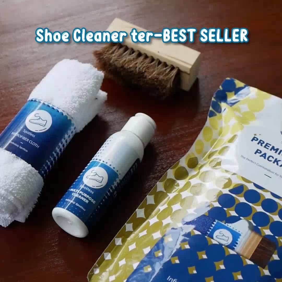 Spotless Premium Shoe Cleaner Kit - Paket Lengkap Sabun Cuci Pembersih Sepatu Putih & Semua Warna Dilengkapi 2 Sikat