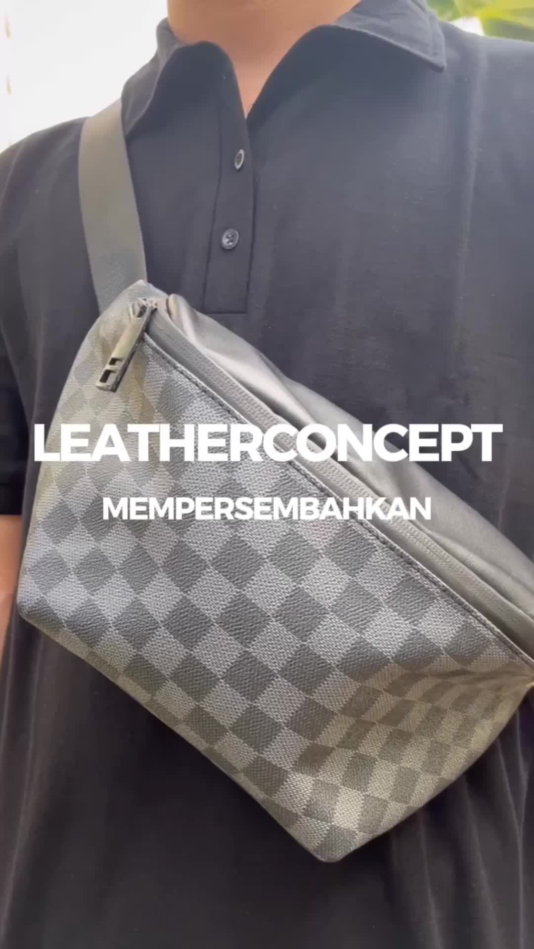Leather Concept ORACLE CHOCO Tas Gym Pria Tas Kulit Pria Tas Selempang Kulit Pria ORACLE CHOCO