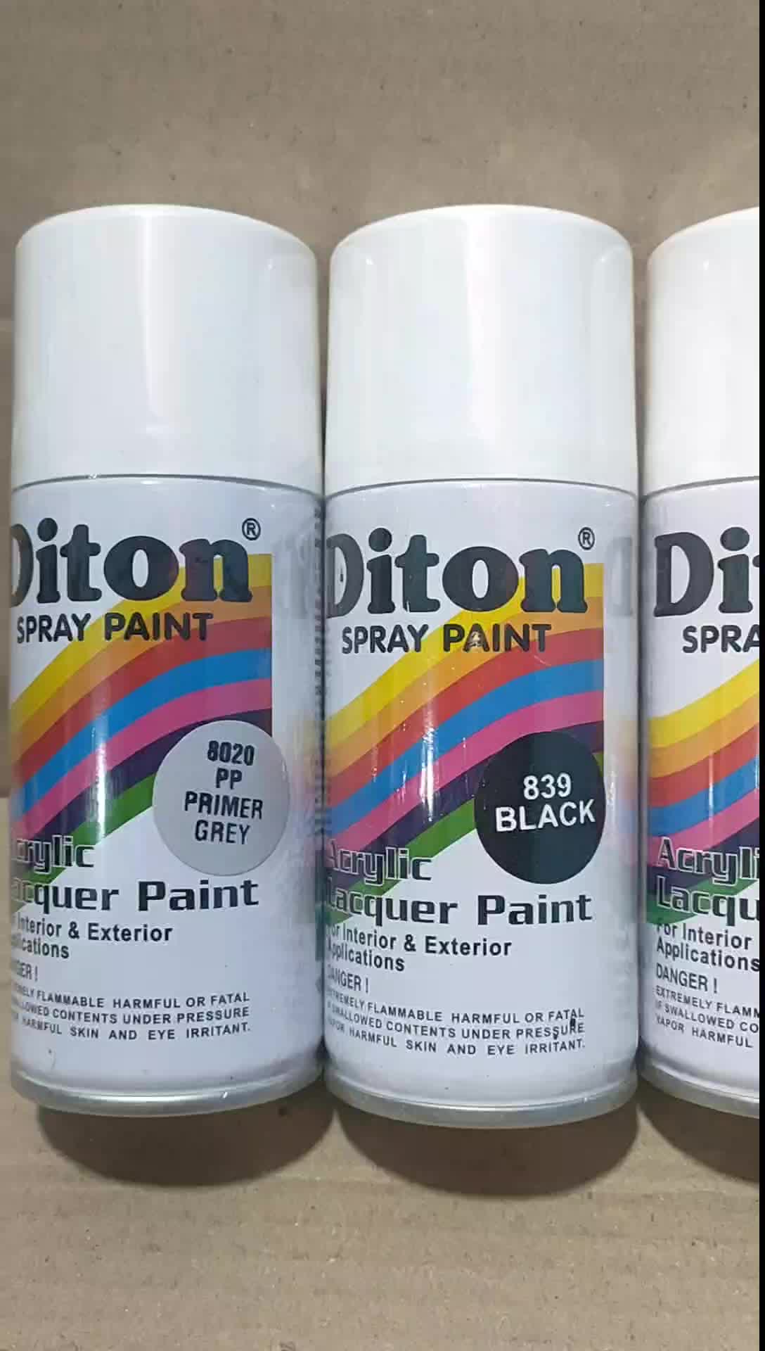 Pilok Pilox Cat Diton Paket 3 Kaleng Hitam Black 839 Primer Grey Epoxy 8020 Clear Glossy 8540 150cc