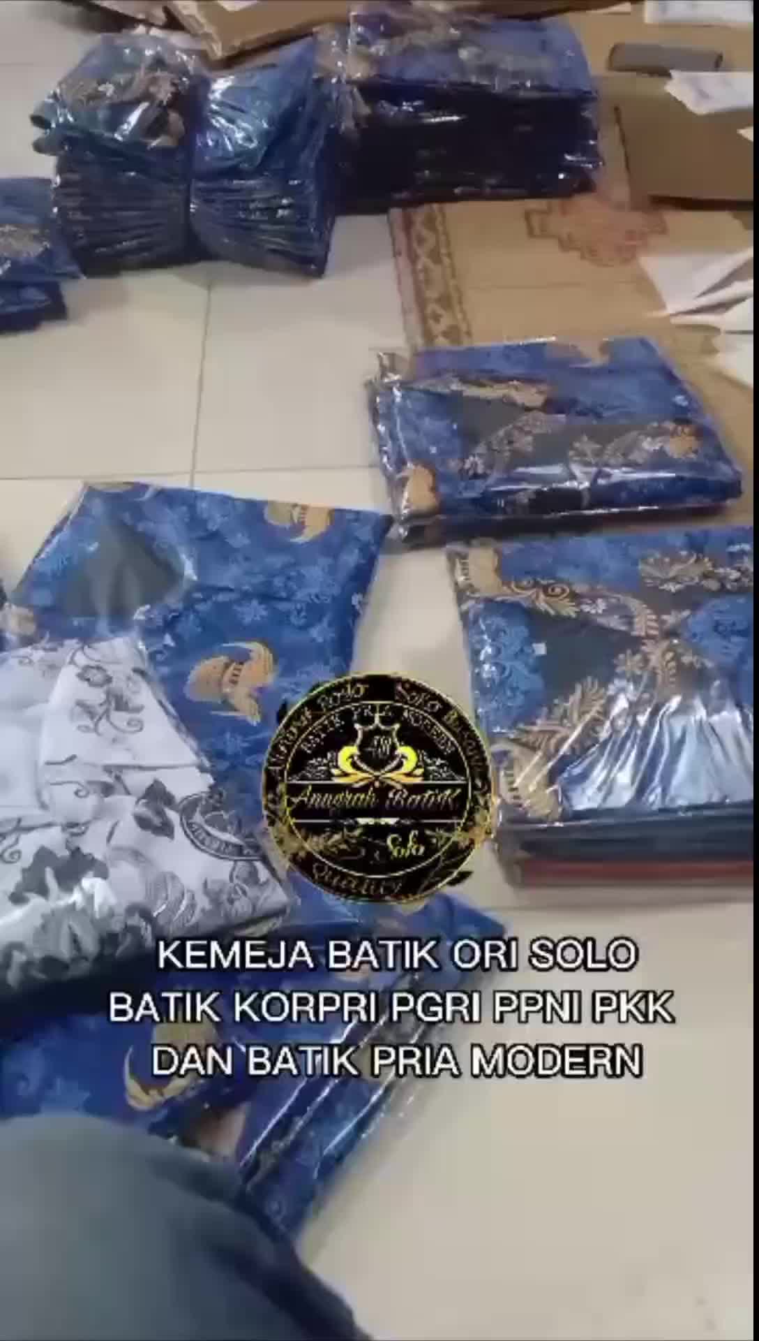 Baju Batik korpri / kemeja pegawai krah hitam katun furing Lembut  Pria  Motif  Navy  Batik Nyaman Panjang Cowok Kantor