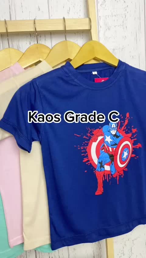 Kaos Karakter Anak Katun Termurah 100rb dapat 10pcs