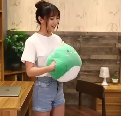 NTL B018 Boneka Bantal Selimut 3in1 , Balmut Karakter Avocado , Penguin , Dino