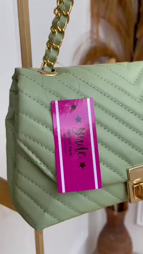 TAS SELEMPANG BAHU WANITA (KECIL) 23x13cm BORDIR TALI RANTAI KODE AUREL