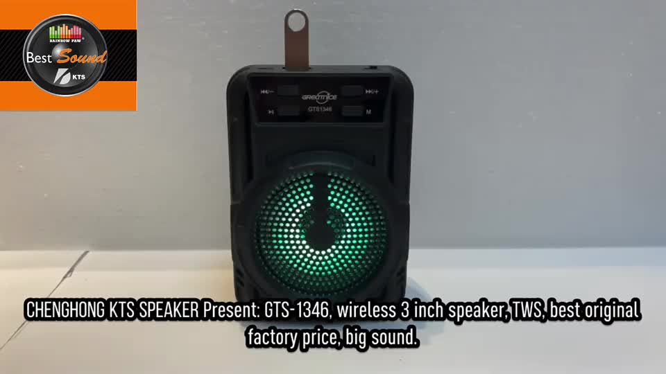Speaker Bluetooth Wireless 5.0 TWS GTS-1346 Extra Bass 3inchi Portable AH100