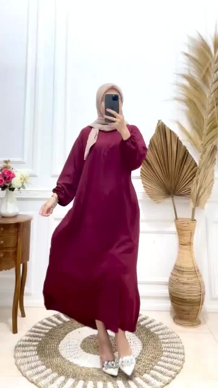 PAKET USAHA HEMAT GAMIS CRINGLKE FATHIA DAPAT 2 & 3 LD 120 CM BUSUI RESLETING | WARNA RANDOM POLOS