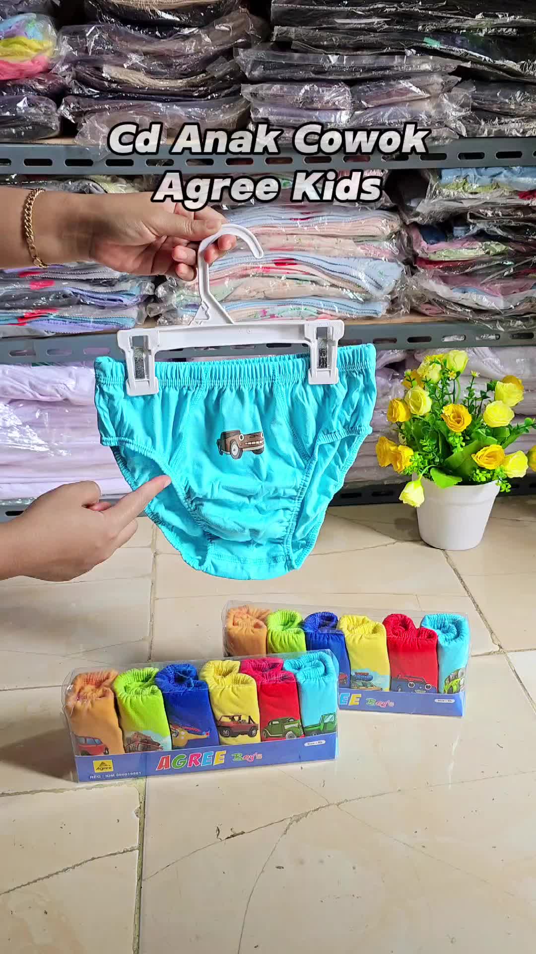 Cd Agree Anak NGS C18 Mika Isi 6pcs | Celana Dalam Anak Cowok Bahan Katun Tebal