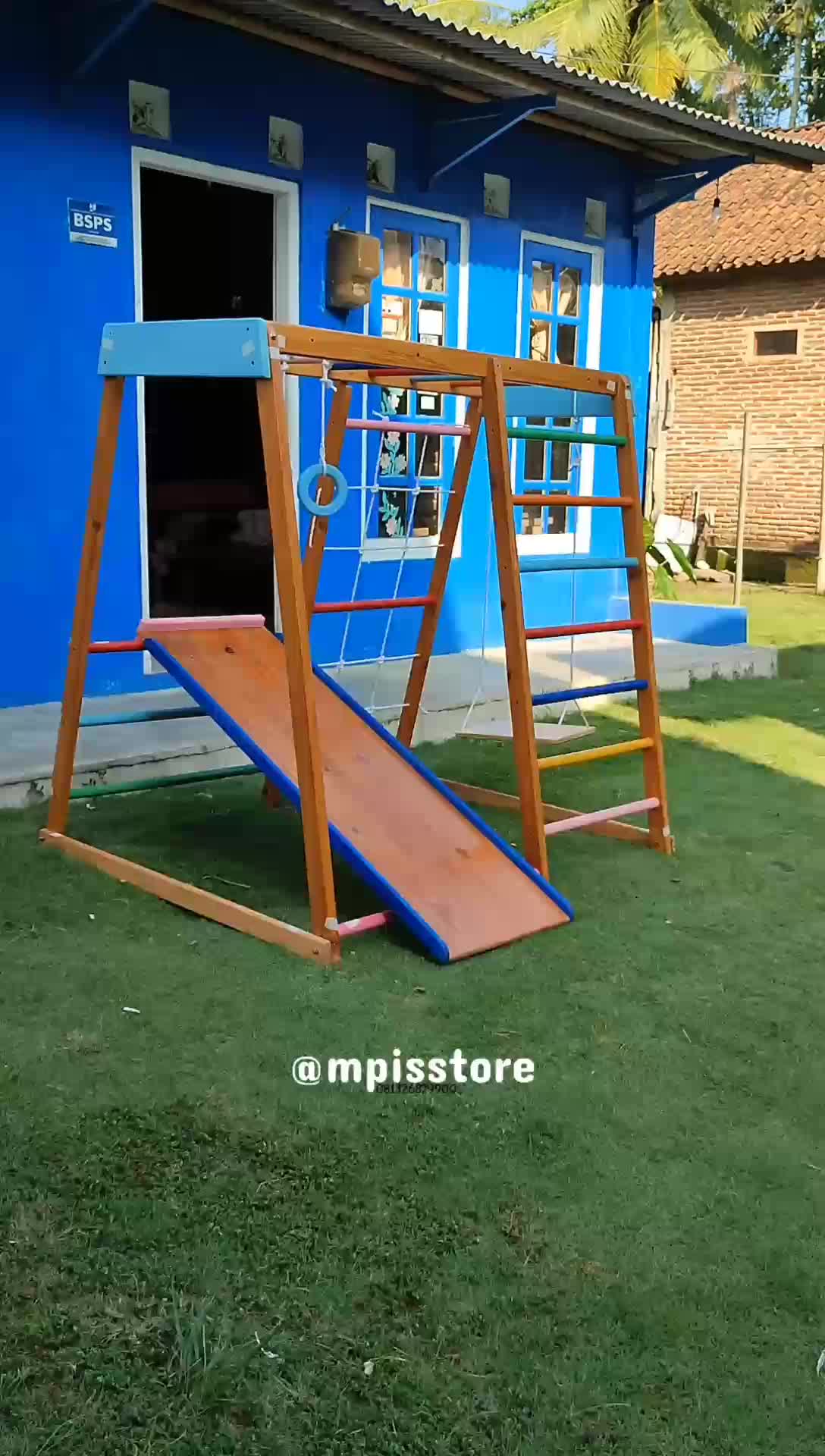 Brakiasi Fullset Mainan Anak Edukatif 140x140Cm Kayu Playground Anak