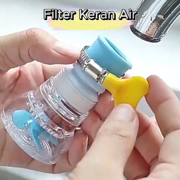 Sambungan Keran Air Flexible 360 Derajat Anti Splash Dispenser Rak Dapur Filter Kepala Saring Shower Saringan Pvc