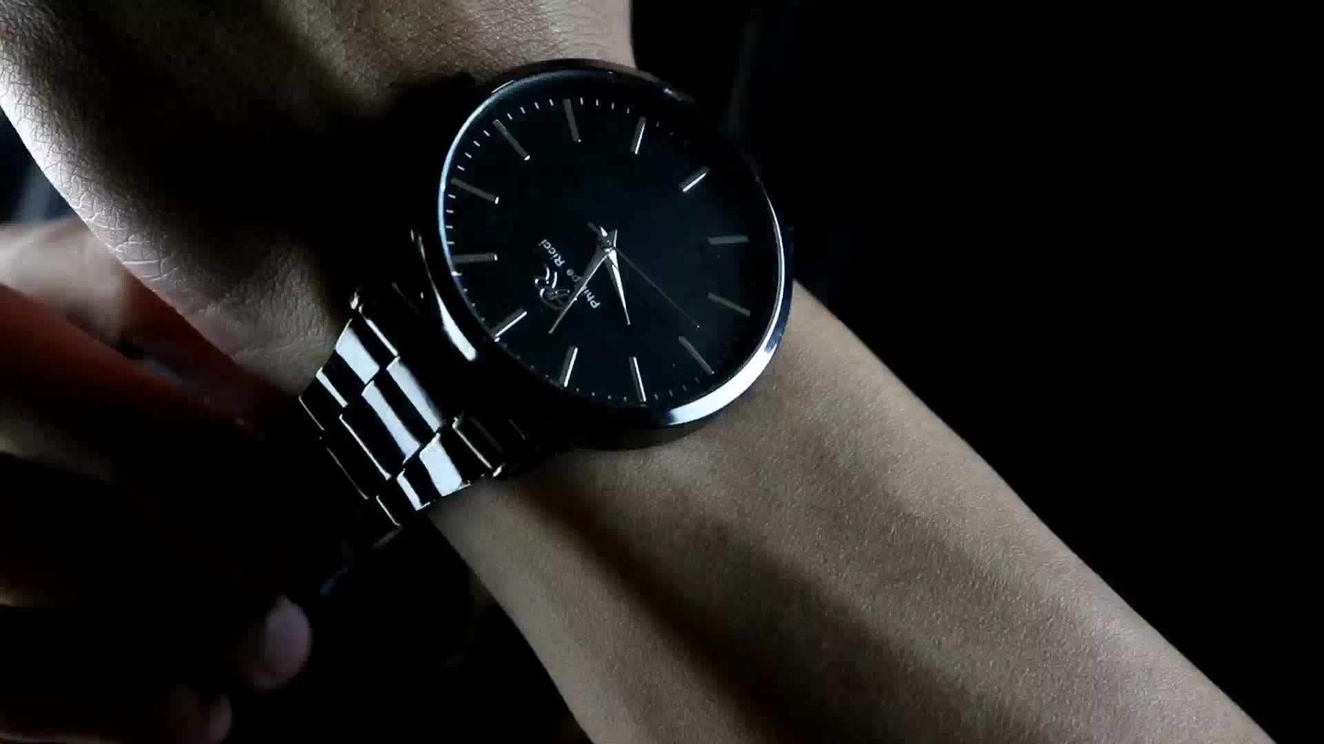 PhiLipe Ricci Jam Tangan Pria Besi Rantai Analog Original PR15 Free Box