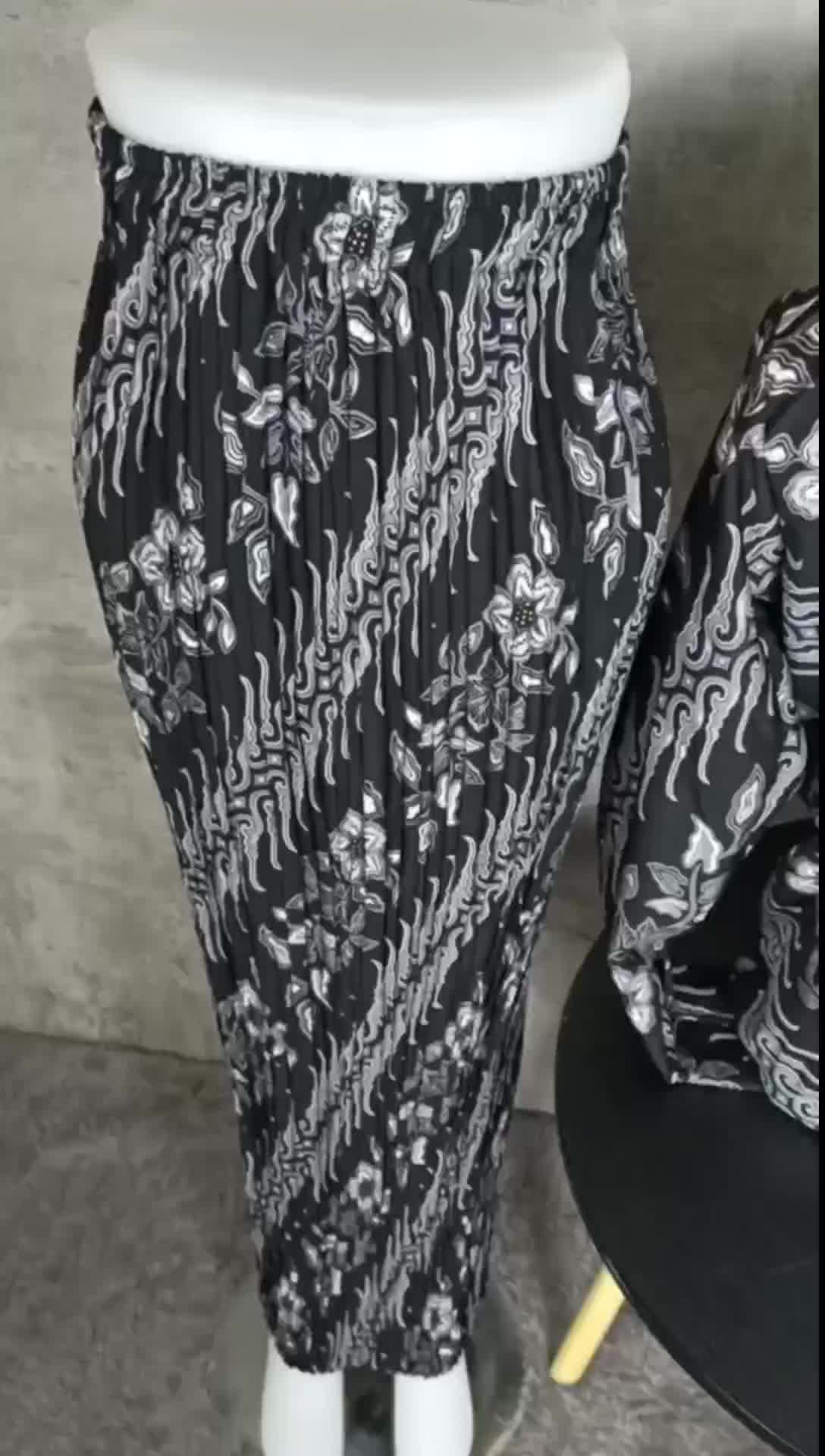 Click Fashion- Baju Batik Couple Tangan Lengan  Panjang Dan Rok Lilit Part 2 Katun  Tebal Lembut Pasangan