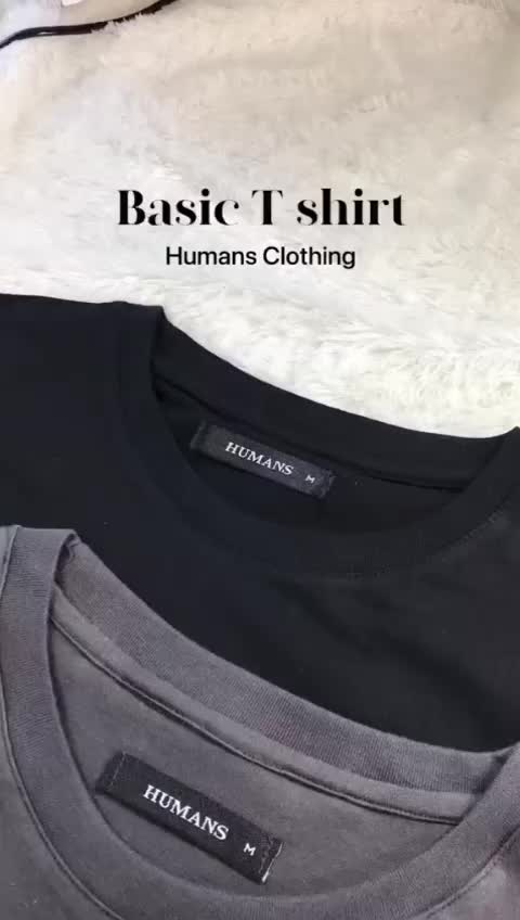 Humans Kaos pria baju polos kantong saku pocket lengan pendek katun combed 24's Basic Kerah