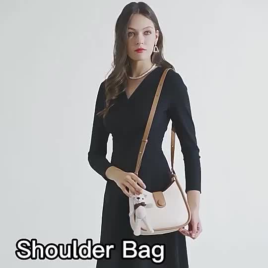 Tote Bag Wanita Charm Annabelle Kombi - Sling Bag Hyunda Import Hitam Kulit Selempang Miniso Tebal Premium - Totebag Sekolah