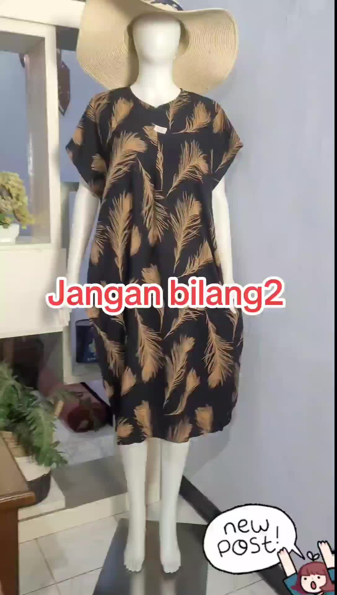 Daster lowo jumbo ld 130cm busui bumil friendly motif batik bahan santung rayon baju tidur Nyaman Pendek Kancing Panjang