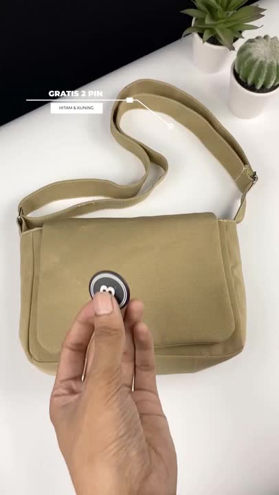 BUFFBACK - Slingbag Kanvas Dhapne | Tas Selempang Pria & Wanita ( FREE PIN )