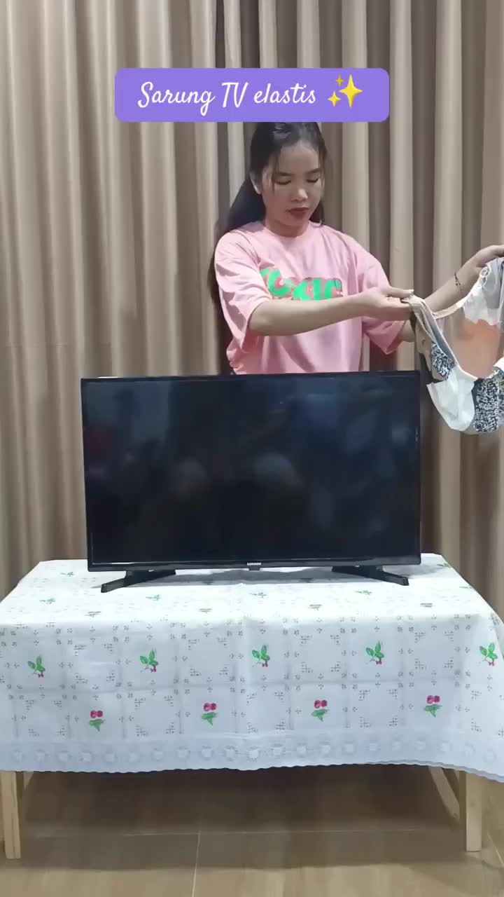 Sarung TV Sarung Monitor Komputer Bahan Kain Polyester Elastis Lembut Dengan Full Karet