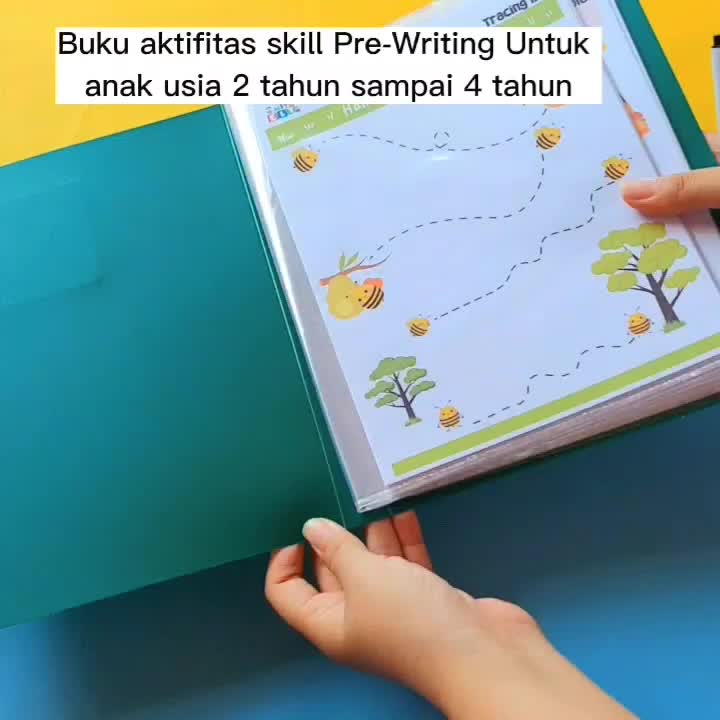 WORKSHEET 40 hlm WIPE AND CLEAN Belajar Mengikuti Garis Tracing Line   2 3 4 Tahun Buku Kids