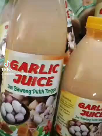 PAKET 4 BOTOL x 350ml Garjus BPOM, Jus Bawang Putih Tunggal, Madu, Lemon, Cuka Apel, Jahe Merah Dan Kayumanis