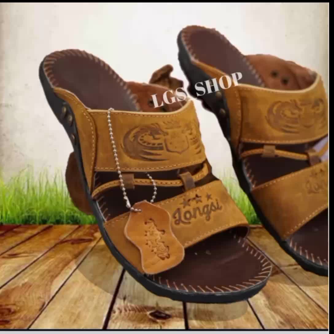 LONGSI SANDAL KULIT ORIGINAL LANGSUNG DARI PABRIK