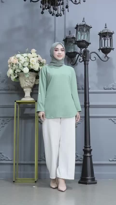 [NAYLA BLOUSE] KAOS ATASAN FENOMENAL WANITA LENGAN PANJANG || KAOS POLOS CEWEK MODEL OVAL