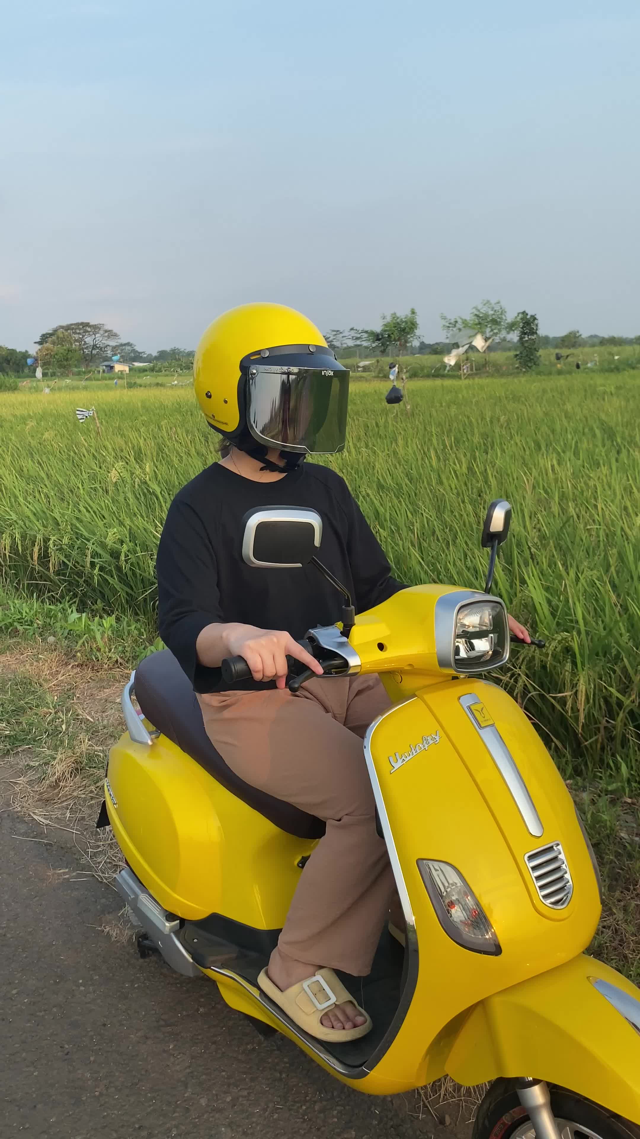 Kaca Helm Bogo INJAX Datar Cembung Warna Hitam Silver Pelangi motorcycle visor