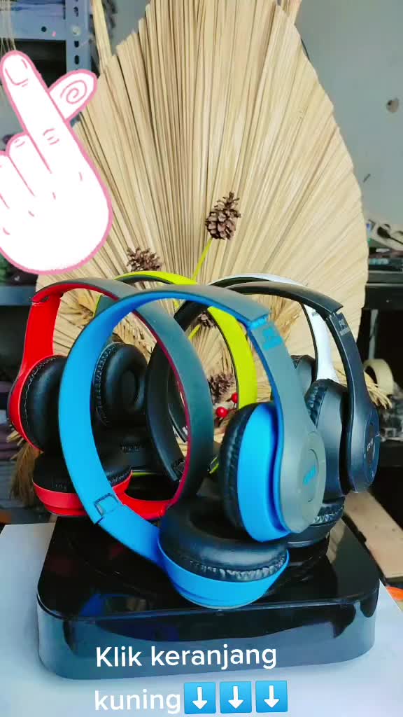 Headphone Bluetooth Full Bass Handsfree gaming  Headset Bando Blotooth Super Bass Earphones  Wireless ada Mikrofon