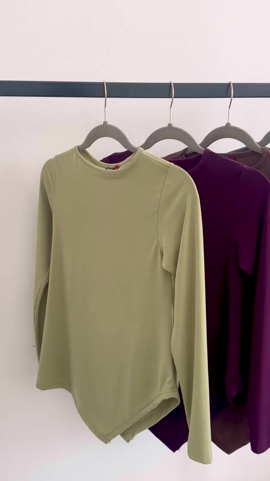 Pluffyschoice Nirvana Long Sleeve Top BAJU Jersey Atasan Polos Panjang Wanita Basic Cewek Dewasa