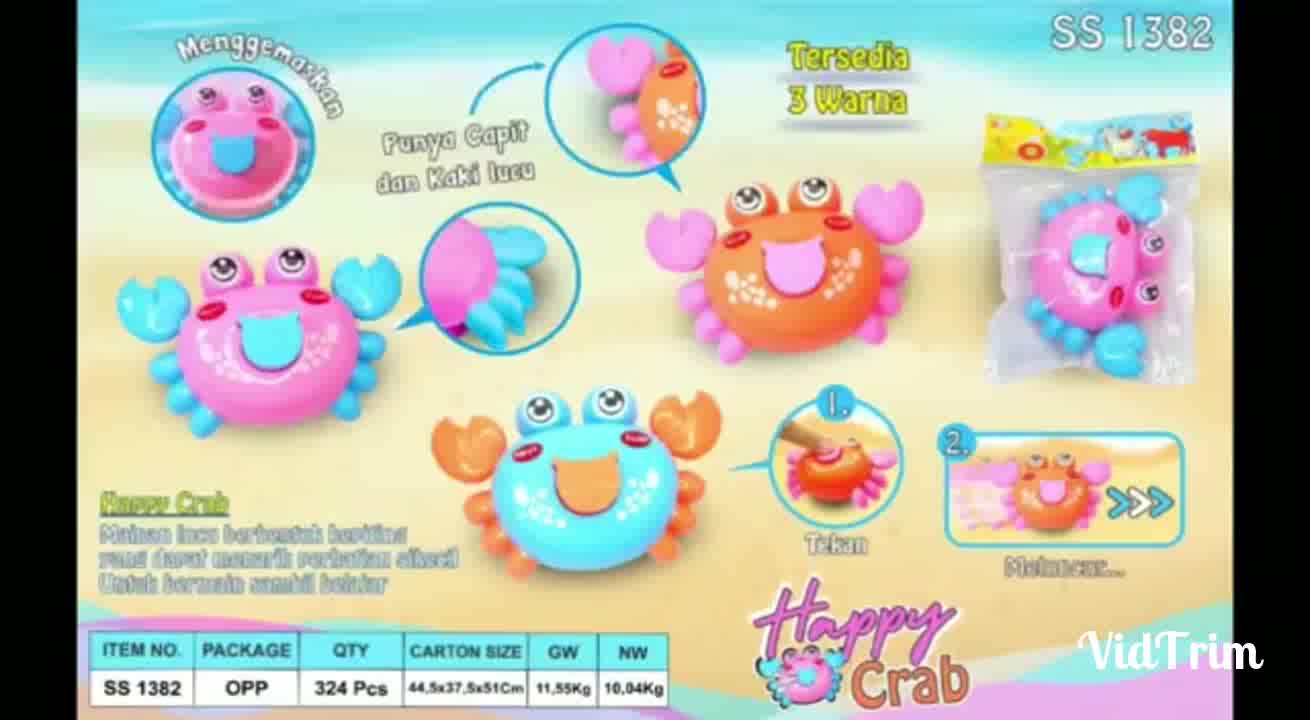 ( BISA COD ) PROMO Mainan Anak Kepiting Jalan Lucu / Mainan Anak Di Teken Kepiting Bisa Berjalan Tidak Pakai Baterai / Mainan Anak Laki Laki / Mainan Anak Perempuan SNI Murah