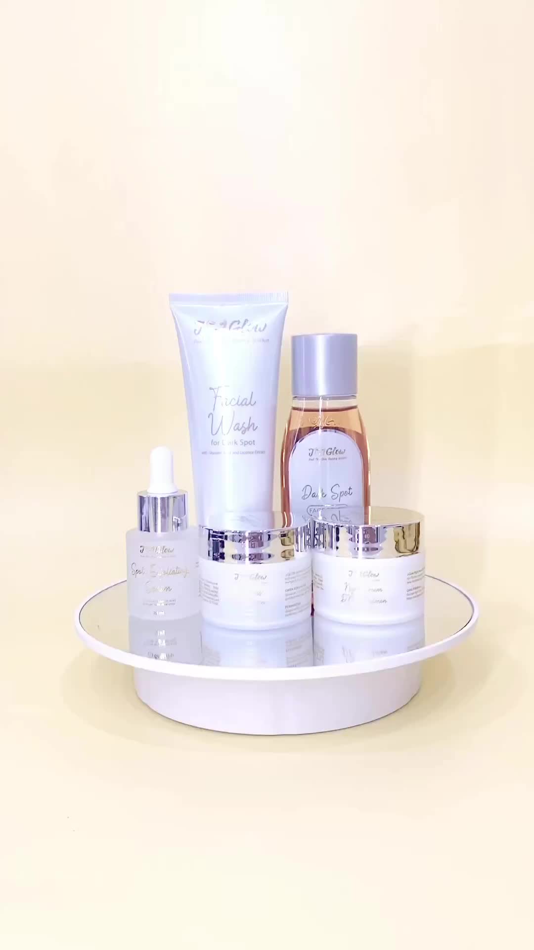 Jglow Paket Flek dark spot / Spotles Exfloating Serum | Perawatan Kulit Kering Kusam Flek hitam Ringan dan Bekas Jerawat mencerahkan wajah,  Pencerah Muka , Mengencangkan , Moisturizer ,   Acid Extract Licorice Niacinamide Facial Wajah Kerutan Aging
