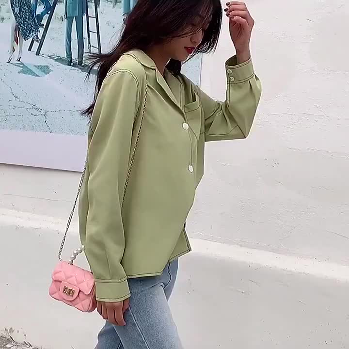 BAO047 Tas Anak Perempuan Tas jelly Mutiara Anak Selempang Bulat Tas Anak Mini Tas Anak Tas Pvc Aksesoris Cantik Fashion