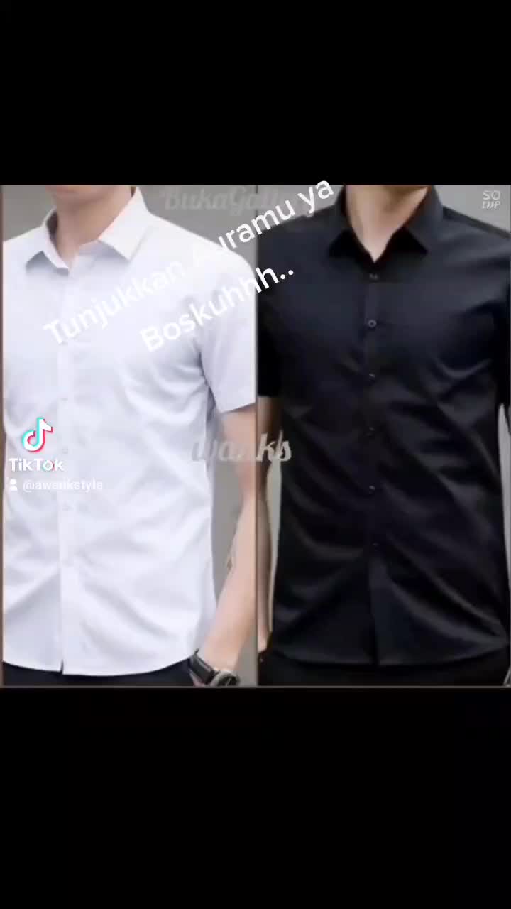Kemeja Polos Pria Putih Lengan Pendek Model Reguler Lokal Standar Bahan Katun Giora Baju Casual Cowok Formal Basic Distro Hitam Kaos Kerja