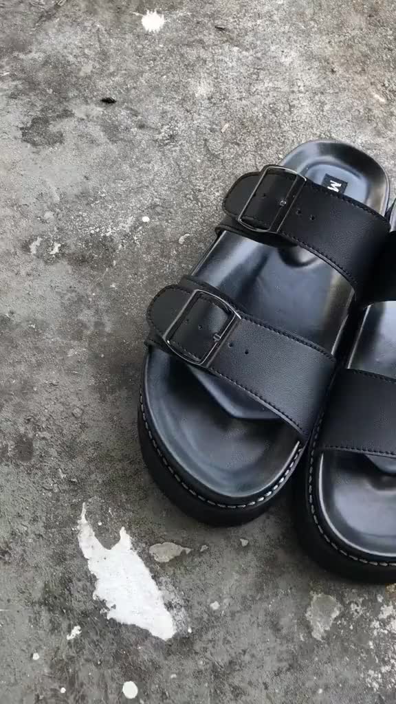 Minimimo By Anes Paula Sepatu Sandal Kulit Sintetis Wanita Sandal Platform Sendal Karet