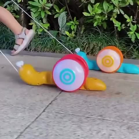 Mainan Edukasi Anak Bayi Siput Tarik Goyang Nyala Lampu Suara Musik Snail Lucu