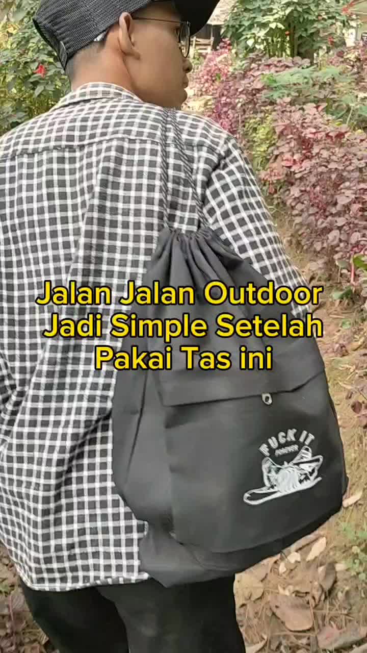 Tas Serut String Bag Pria Wanita Uniseks Olahraga Sepak Bola & Futsal