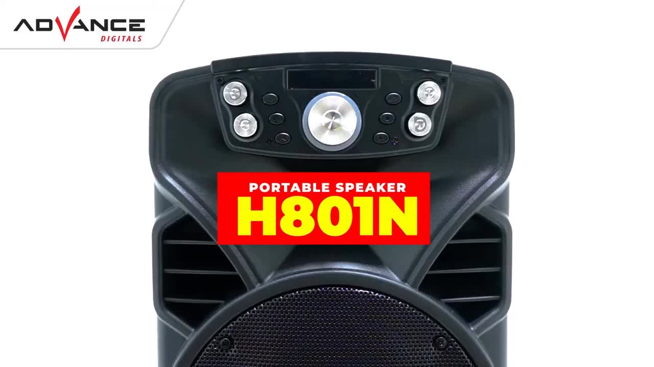 Speaker Karaoke Bluetooth Portable Advance H801N / H-801N Free Mic Wireless Garansi Resmi advance 1 tahun Jam Bass