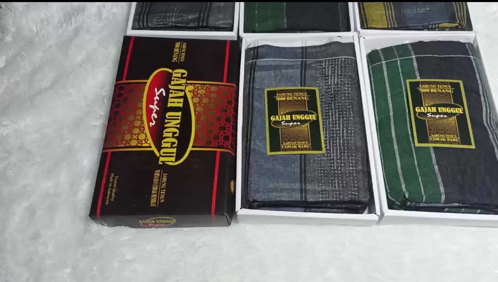Grosir Sarung - isi ( 10.pcs ) Sarung Tenun Gajah Unggul Super Motif Dobby Salur - Sarung Premium Murah Souvenir Haji Umroh Acara Dewasa Lembut