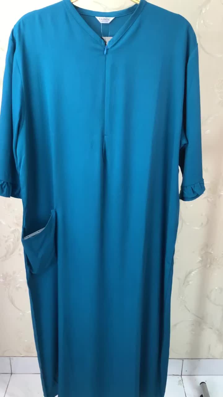 Daster Faren - Gamis Busui Tangan Rempel 7/8 Semata Kaki Rayon Motif Nyaman