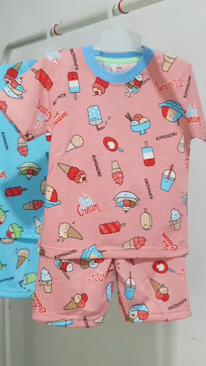Kiminori HALA.ST Setelan Baju Tidur Anak Laki Laki Lengan Pendek Celana